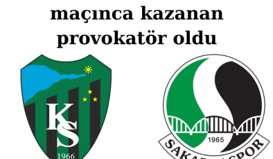 Kocaelispor – Sakaryaspor maçınca kazanan provokatör oldu