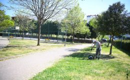 Çayırova’daki parklarda temizlik çalışmaları devam ediyor